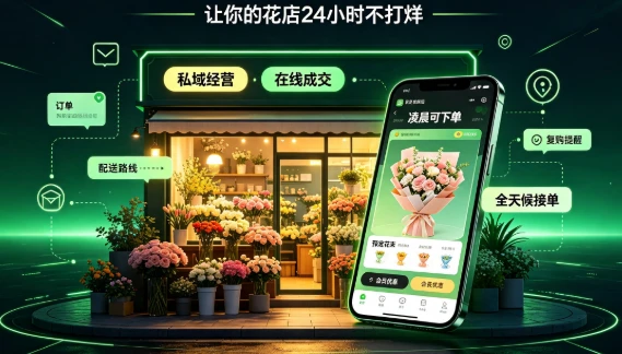 私域经营新玩法：收钱吧微信小店，让你的花店24小时不打烊